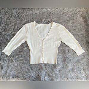 V-Neck Button-Up Women's Top size small